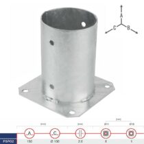 Pätka Stĺpíka Montovaná Okrúhla PSPO2 100x150